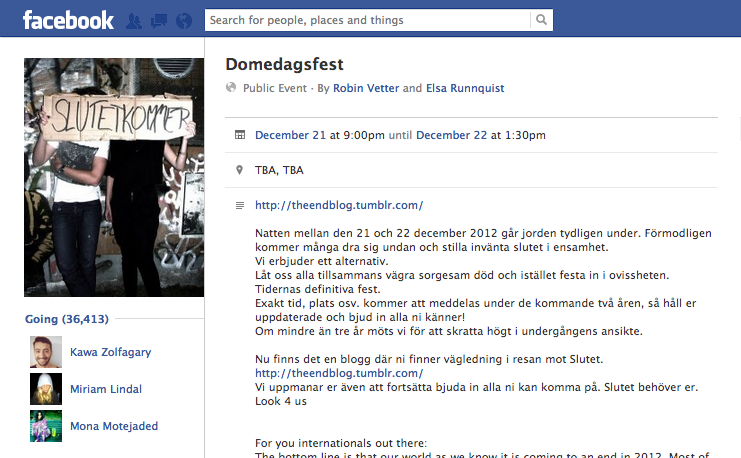 robin vetter, Domedagen, Facebook